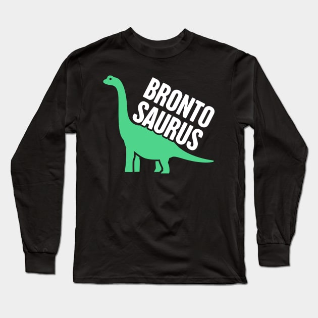 Long Neck Dinosaur Brontosaurus Long Sleeve T-Shirt by MeatMan